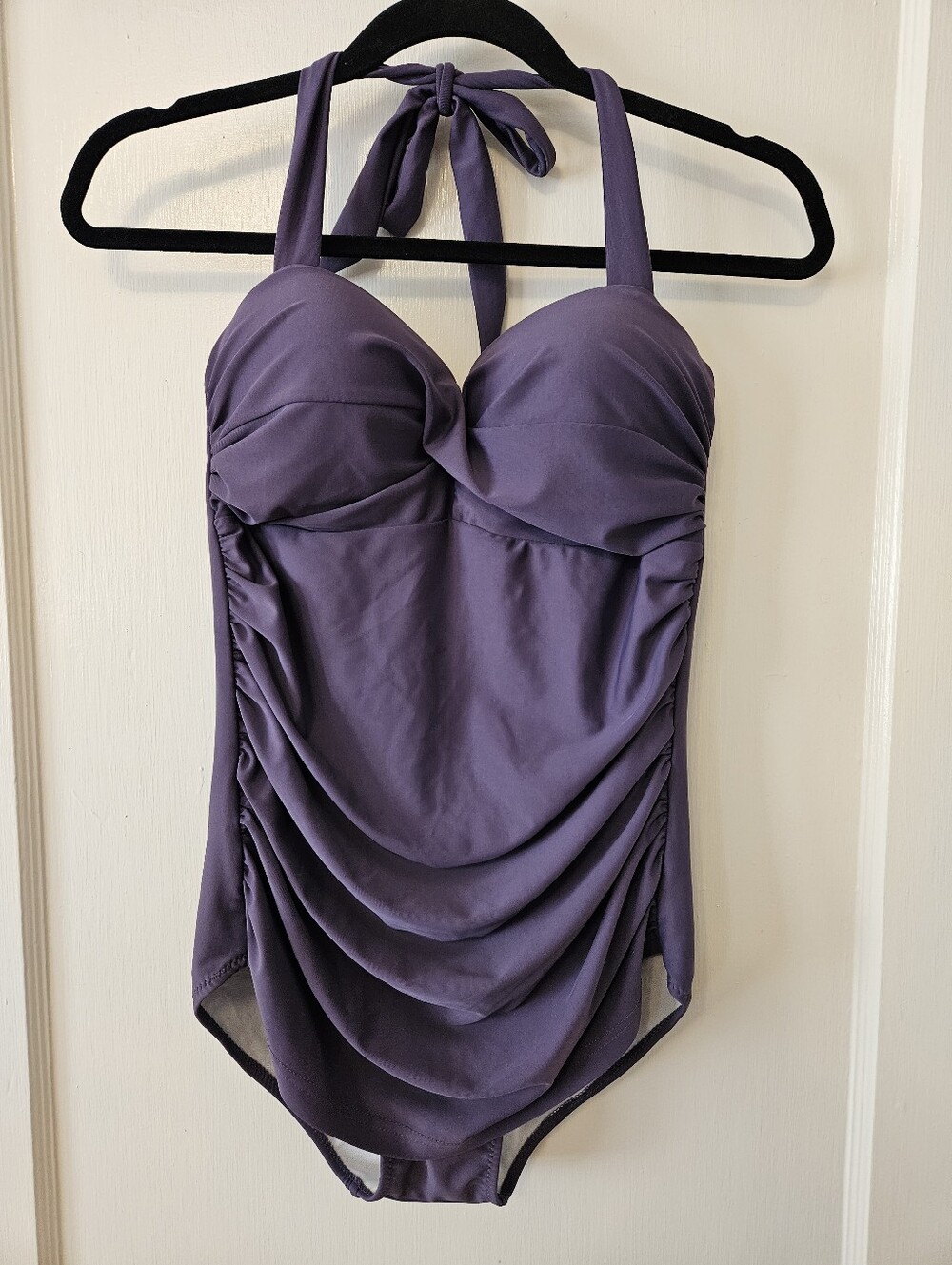 NWT Zeraca Purple One-Piece Halter Swimwear M 36C